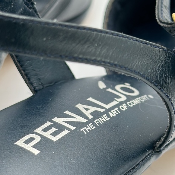 Penaljo black ankle strap sandals, size 5.5 - Picture 5 of 10